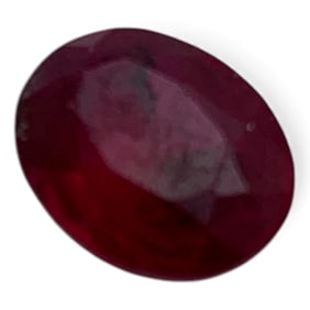 Faceted Dark Pink Ruby Gemstone