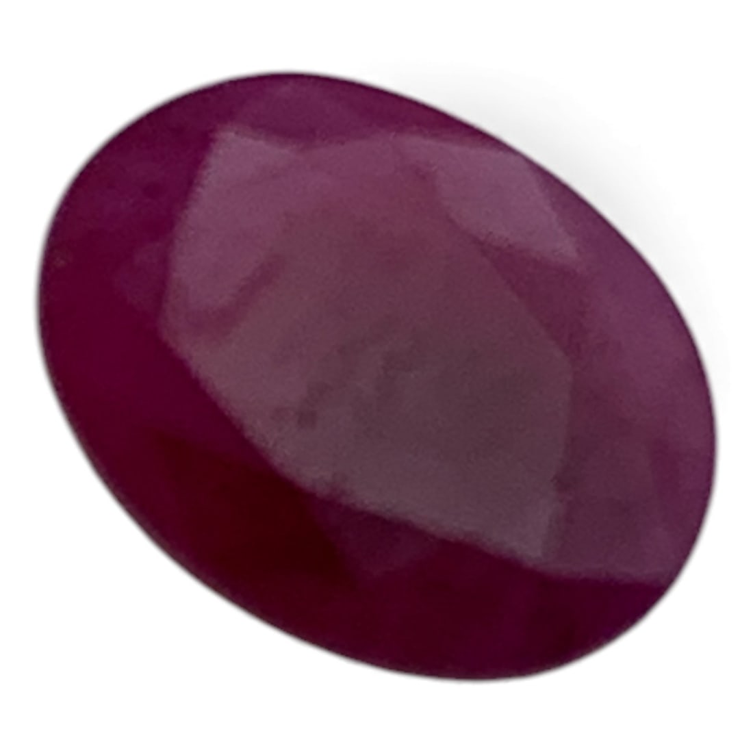 Faceted Dark Pink Ruby Gemstone (1 of 2)