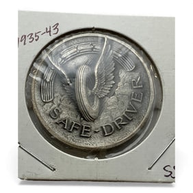 Sterling Silver 1935-43 Safe Driver Pendant