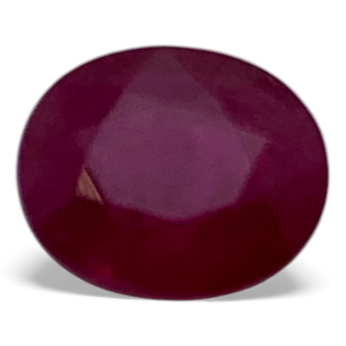 Faceted Dark Pink Ruby Gemstone (1 of 2)