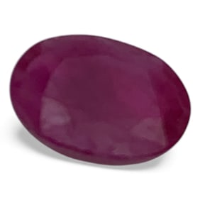 Faceted Dark Pink Ruby Gemstone