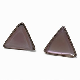 Silver & Pink Mother Of Pearl Earrings