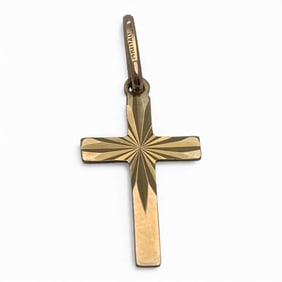 14k Yellow Gold Cross Pendant