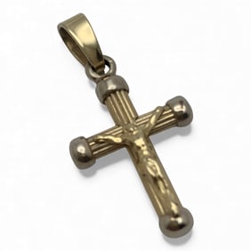 14k Yellow Gold Crucifix Pendant