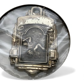 Sterling Silver 1956 Swimming Pendant