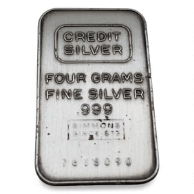 Credit Silver .999 Fine Silver Bar