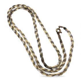 14k Yellow Gold Braided Necklace