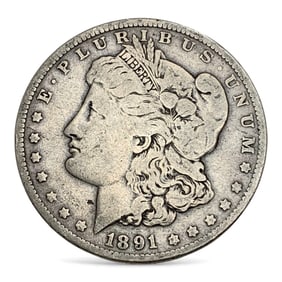 1891 O Morgan Silver Dollar