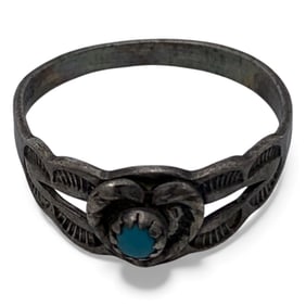 Sterling Silver Ring With Blue Stone