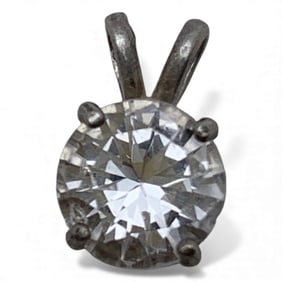 Silver & Clear Stone Pendant