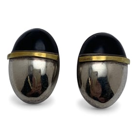 Pair Of Sterling Silver Clip Earrings