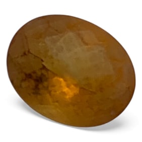 Faceted Orange Spinel Gemstone