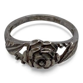 Sterling Silver Rose Ring
