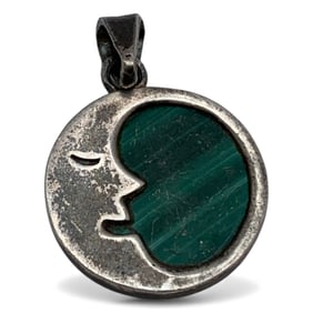 Sterling Silver & Malachite Pendant
