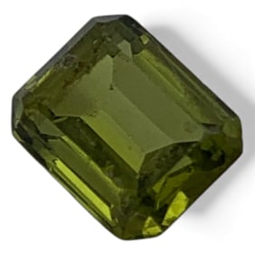 Faceted Green Spinel Gemstone
