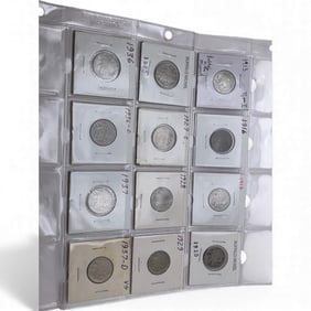 Sheet Of 12 Different Buffalo Nickels