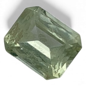 Faceted Light Green Spinel Gemstone