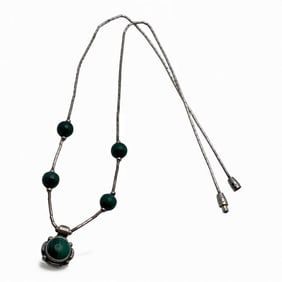 Silver & Malachite Necklace