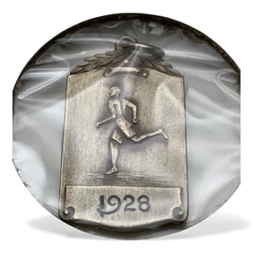 Sterling Silver 1928 Track 3 Mile Pendant