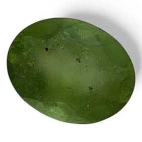 Faceted Light Green Spinel Gemstone