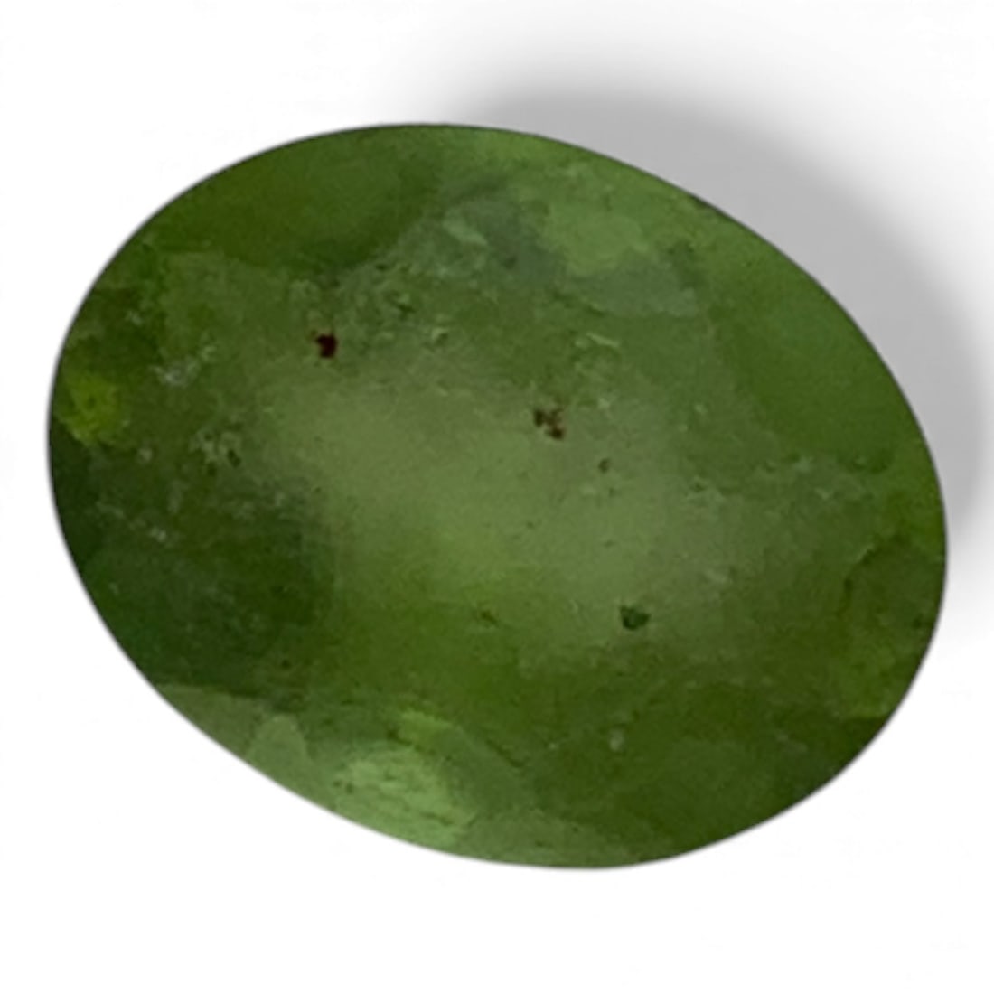Faceted Light Green Spinel Gemstone: 6.98x9.01mm - See PhotosGemstone Tested With Presidium Gem Tester Il - Berners Does Not Guarantee Authenticity Of Gemstones