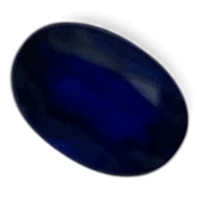 Faceted Dark Blue Spinel Gemstone