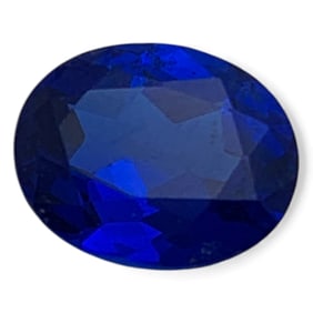 Faceted Dark Blue Spinel Gemstone
