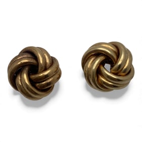 Pair Of 18k Yellow Gold Earrings