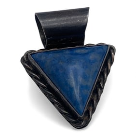 Sterling Silver & Blue Stone Pendant