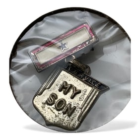 Sterling Enameled My Son In Service Pin