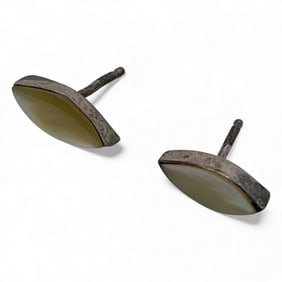 Sterling Silver & Mother Of Pearl Earrings