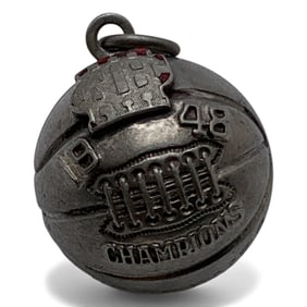 Sterling Silver Basketball Pendant