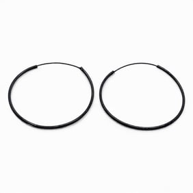 Pair Of Silver Hoop Earrings