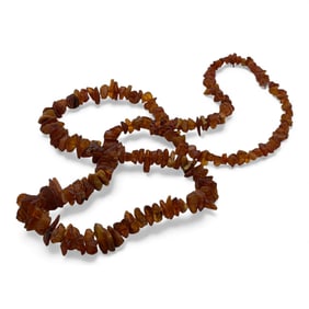 Orange Stone Chunk Necklace