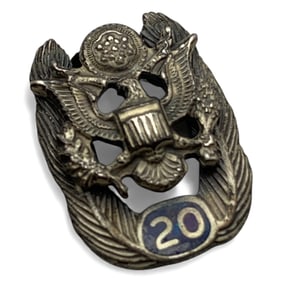 Sterling Silver U. S. Army 20 Yrs Pin
