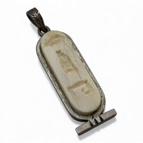 Silver & Carved Bone Pendant