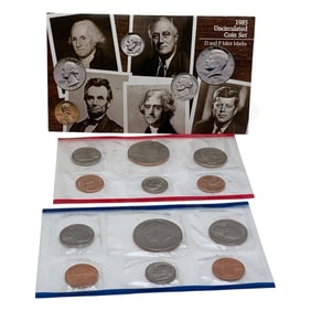 1985 P + D Uncirculated Coin Set