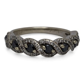 Neil Lane 14k Gold Ring, Black & Clear Diamonds