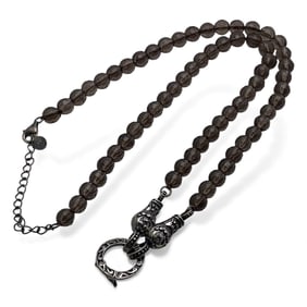 Sterling Silver & Glass Beaded Necklace