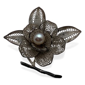 Silver & Filigree Pin