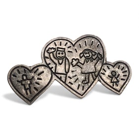 Mexico Sterling Silver Heart Pin