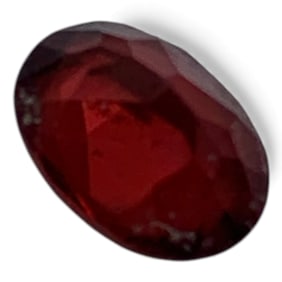 Faceted Red Garnet Gemstone