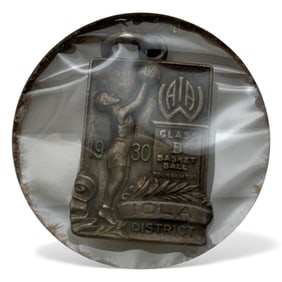 Sterling Silver 1930 Basketball Pendant
