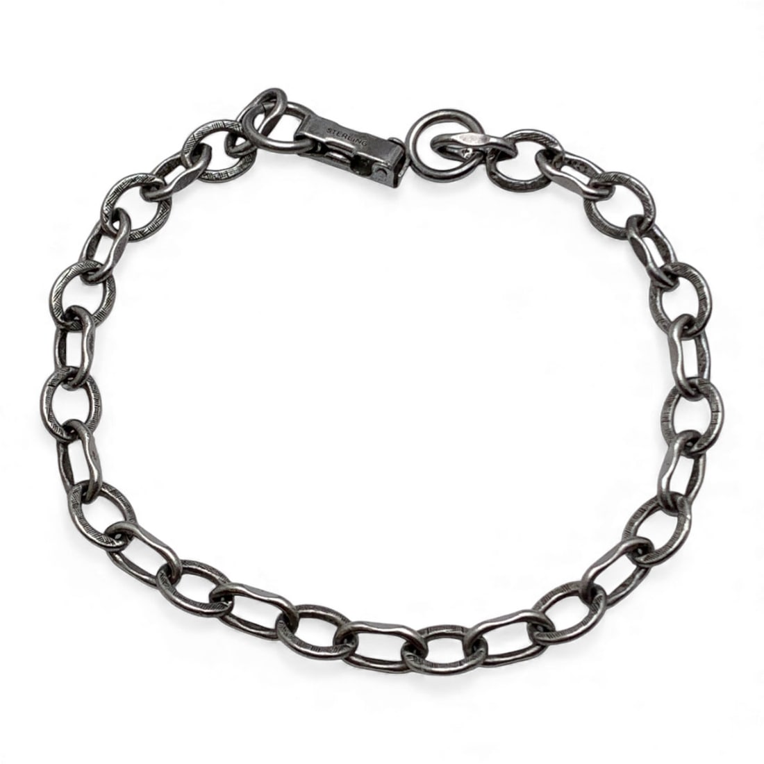 Sterling Silver Bracelet: Marked Sterling - 7 5/8" Long - 6.3 Grams