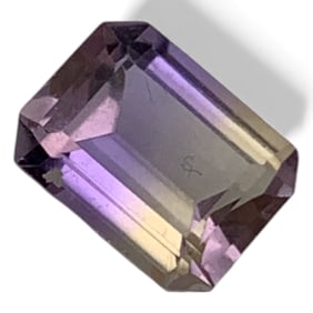 Faceted Bicolor Yellow & Pink Quartz Gemstone