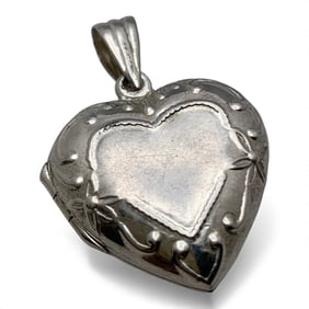 Sterling Silver Heart Locket Pendant