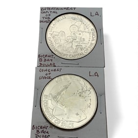 2 1981 Los Angelas Bicentennial Medals