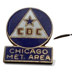 Sterling Silver Civil Defense Corp Pin