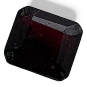 Faceted Dark Red Quartz Gemstone
