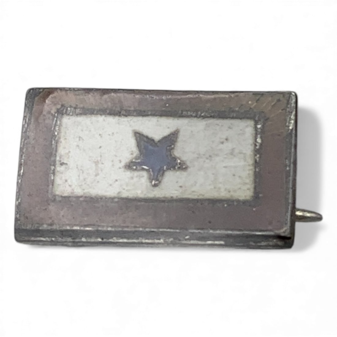 Sterling Silver Enameled Son In Service Pin: Marked Sterling - See Photos